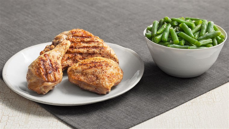KFC : Kentucky Grilled Chicken Breast (on the bone) and a side of Green Beans