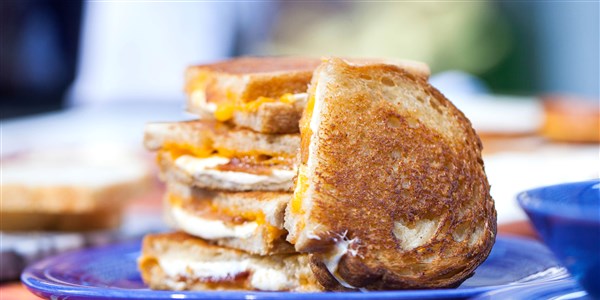 Three-Cheese Grilled Cheese