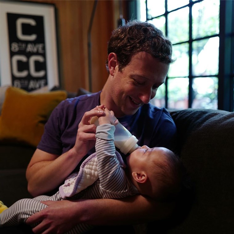 GAMBAR: Mark Zuckerberg and daughter