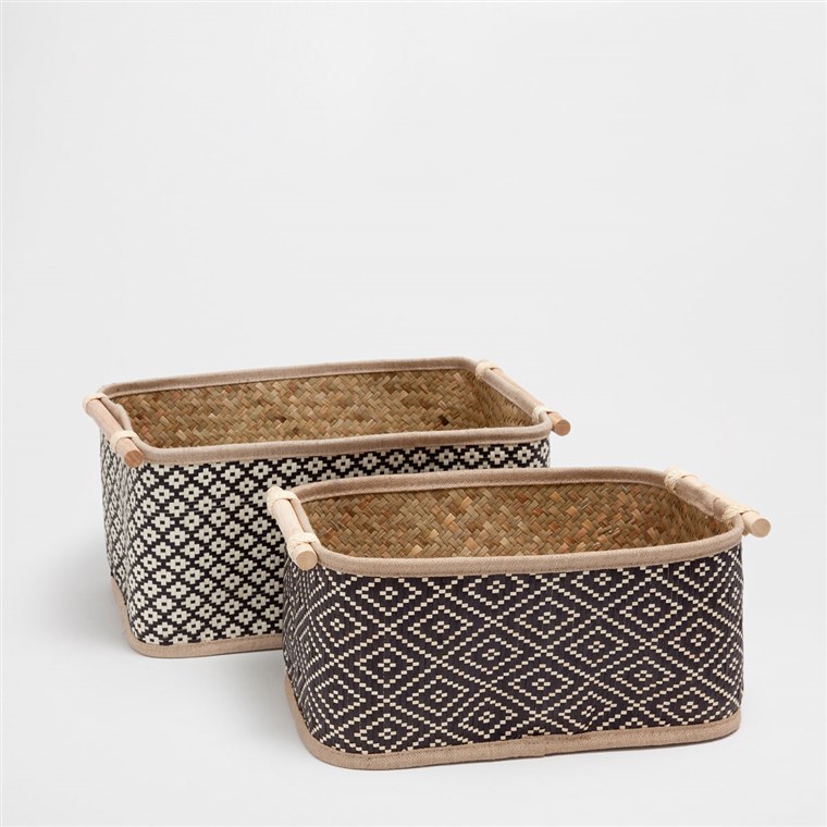 Dua Toned Rectangular Basket