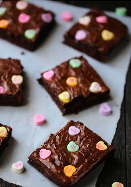 대화 heart brownies