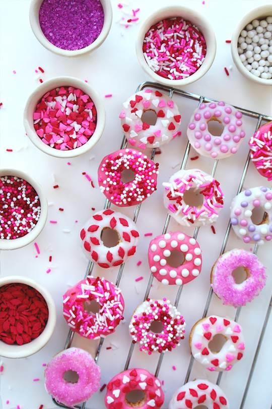 San Valentino mini baked doughnuts