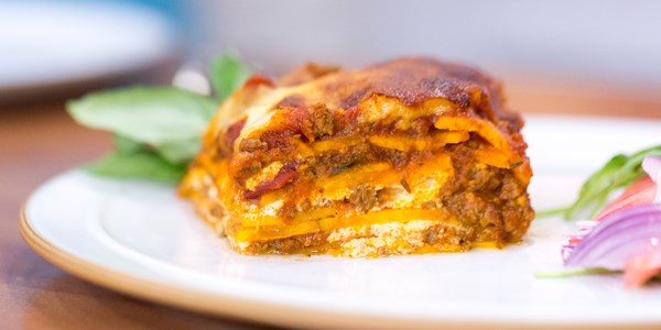 低カロリー Gluten-Free Sweet Potato Lasagna