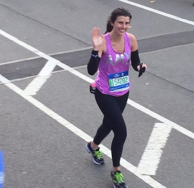 Amy Eley running the New York City Marathon