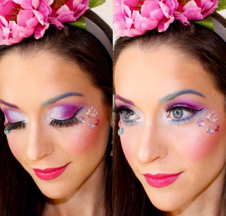 Berwarna merah muda fairy makeup