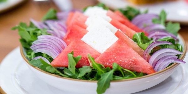 5-Ingredient Watermelon, Feta and Arugula Salad