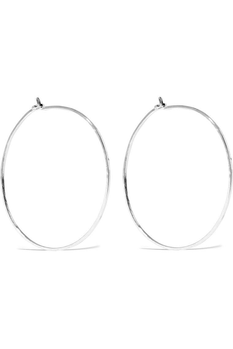キャットバード dream silver hoop earrings