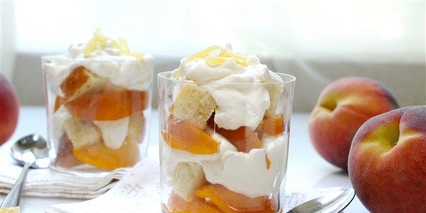 5-Ingredient Peach Shortcake Parfaits