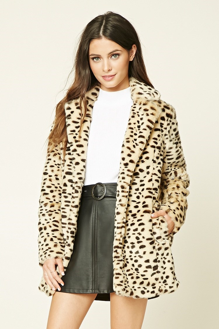 Musim dingin coats 2016: Leopard