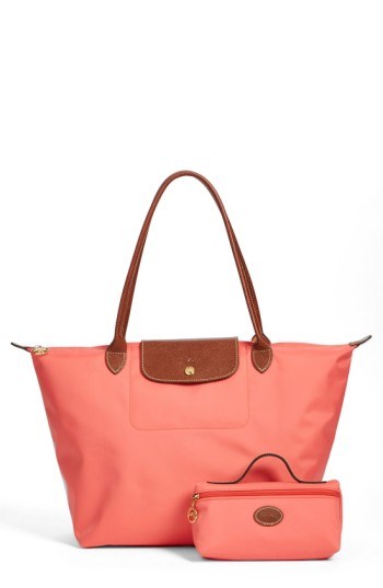 Longchamp tote and pouch