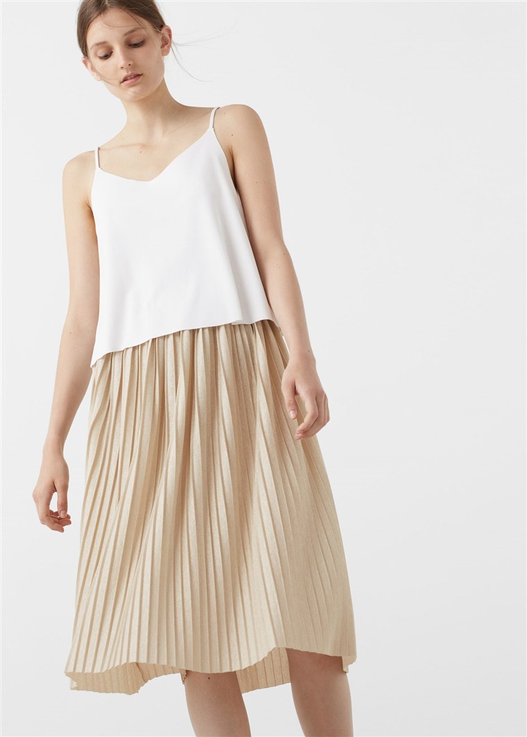 マンゴー pleated skirt