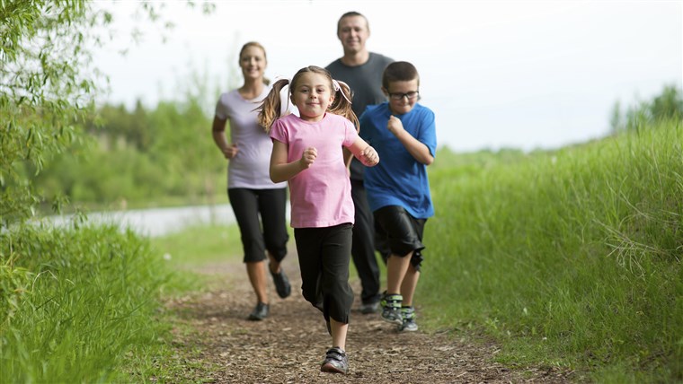 가족, exercise, jog, kids, parents, run, hike, 