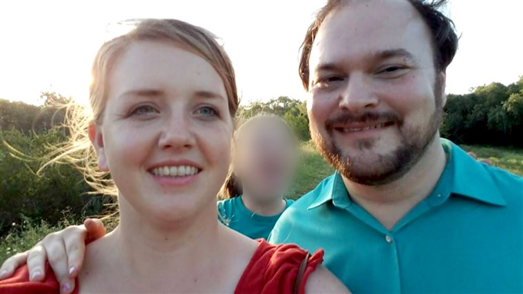 Kristal Holcombe and her husband.