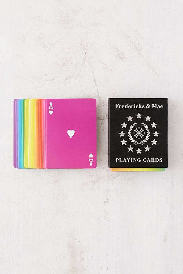 Fredericks and Mae rainbow playing cards
