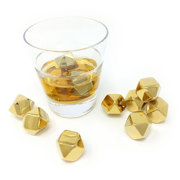 elegante's gold whiskey stones