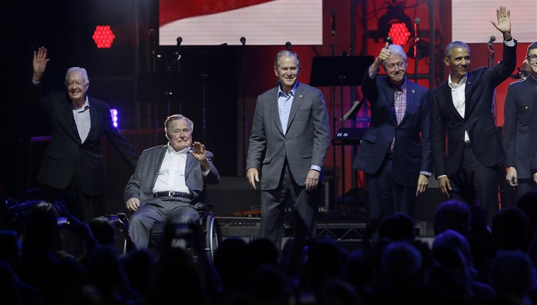 画像： Barack Obama, George Bush, George W. Bush, Jimmy Carter, Bill Clinton