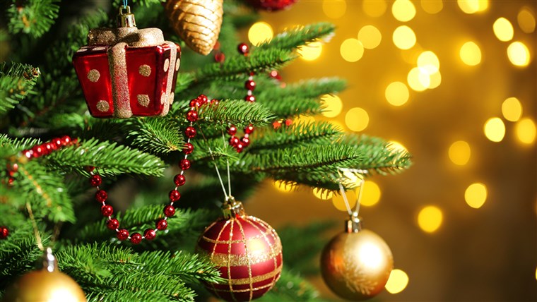 hari Natal Tree decorations
