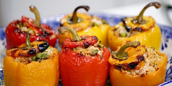 Panggang Bell Peppers with Vegetable Rice Stuffing