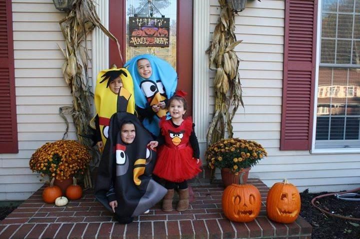 Keluarga Halloween Costumes: Angry Birds