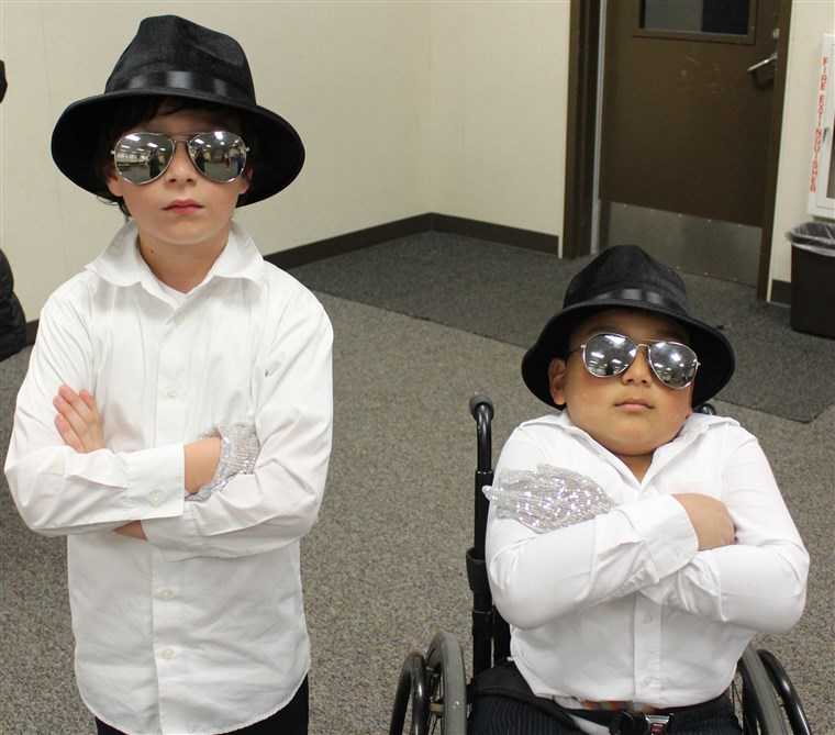 In a school talent show, best friends Paul Burnett and Kamden Houshan did a Michael Jackson routine.