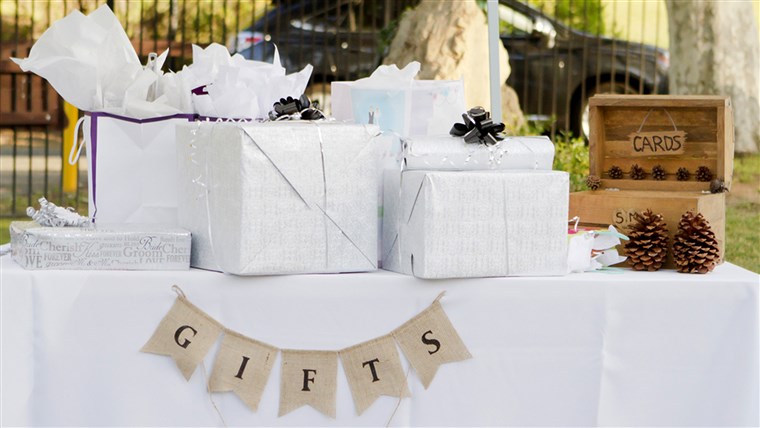 수개 gifts wrapped and on a table