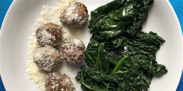 domba Meatballs with Kale