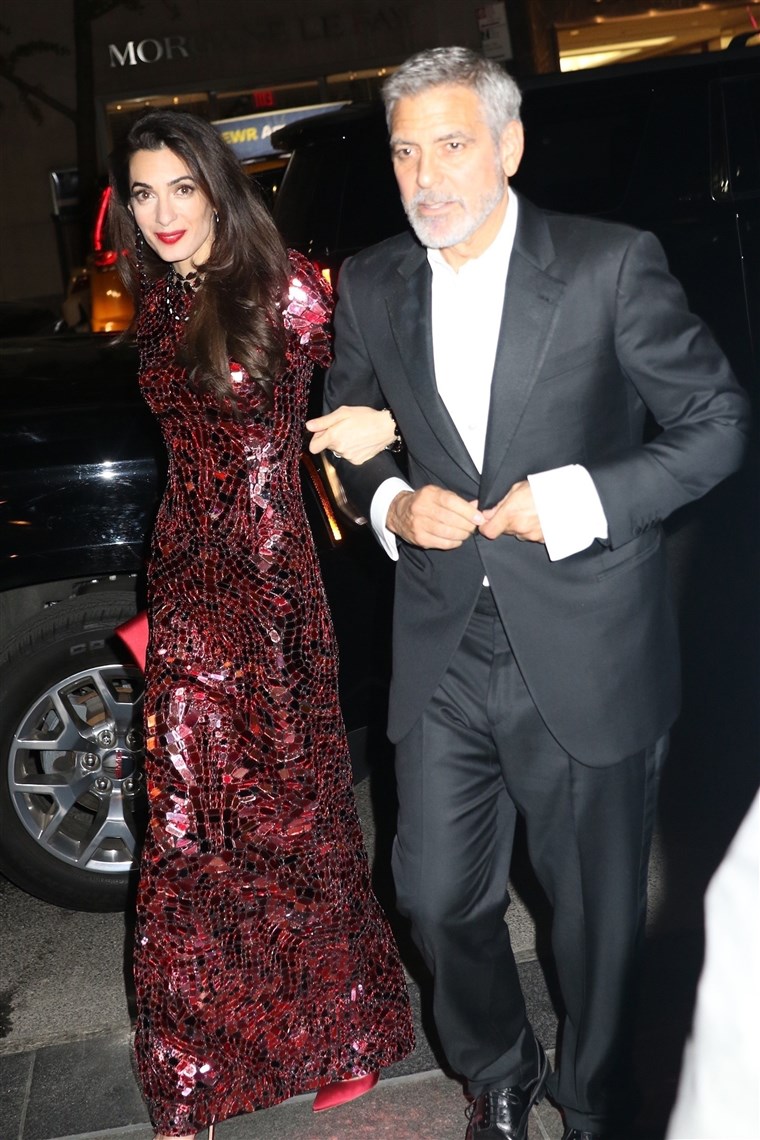 아 말 and George Clooney at the 2023 Met Gala
