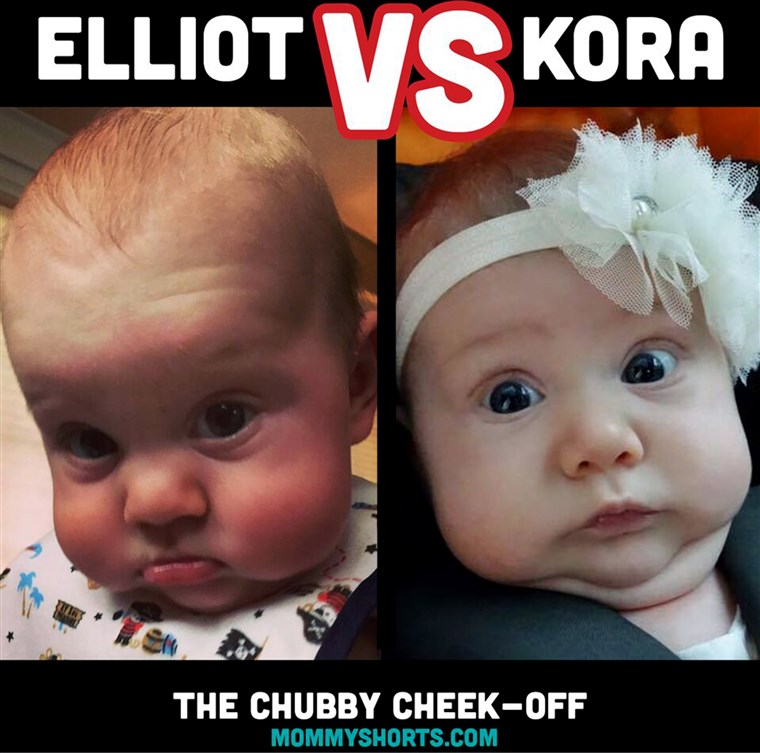 와일 스 says this matchup, which features babies Elliot and Kora, made her laugh the hardest because of their funny facial expressions.