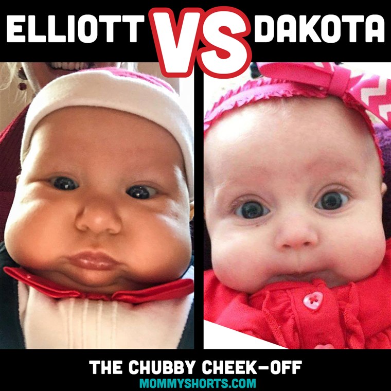 赤ちゃん Dakota was knocked out in the first round of voting by Elliott, who became the overall winner of the Chubby Cheek-Off.