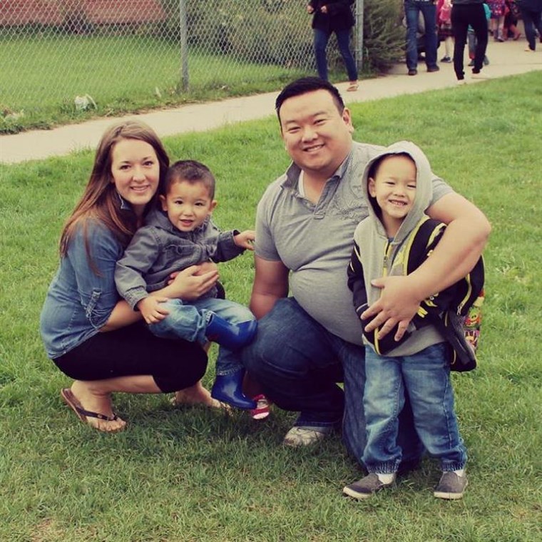 Itu Kim family. They have another baby boy on the way.