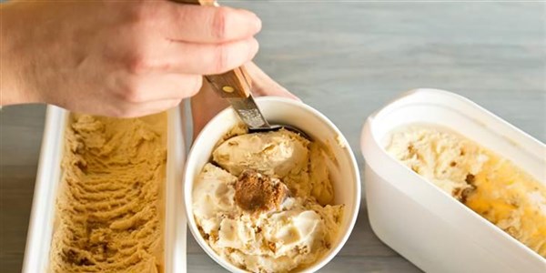 Buatan sendiri Speculoos Cookie Butter Core Ice Cream