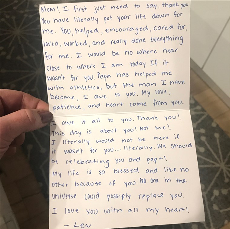 キャンディス Cameron Bure's son writes letter