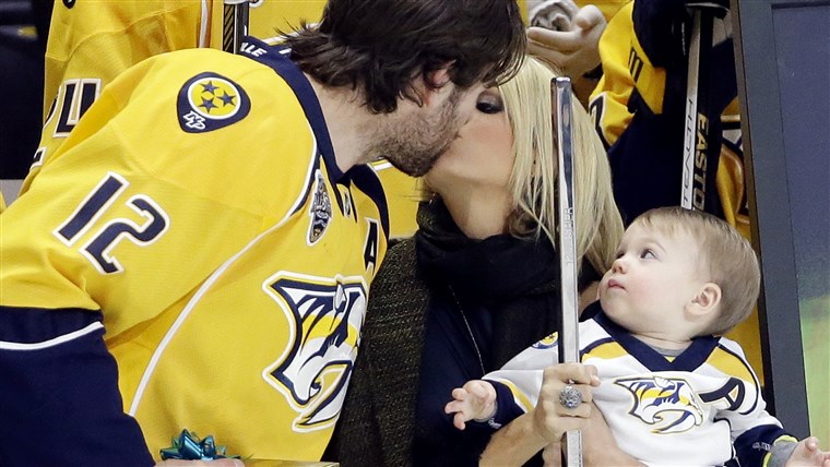 Immagine: Mike Fisher, Carrie Underwood, Isaiah Fisher