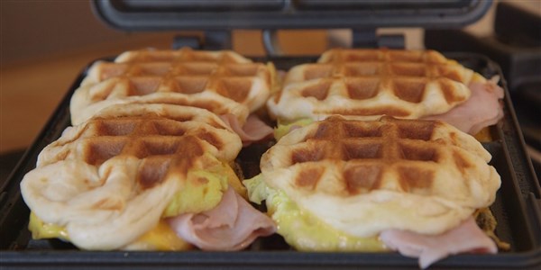 4-Ingredient Breakfast Stuffed Waffles