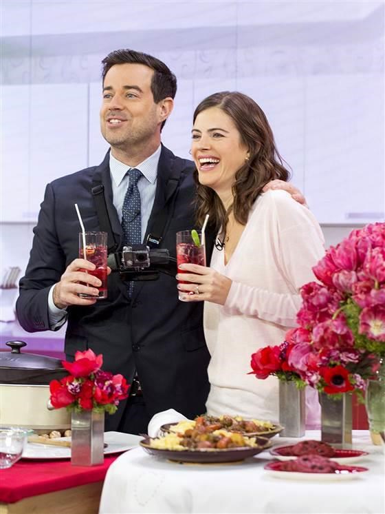 HARI INI Show: Busy parents Siri Pinter and Carson Daly cook up a Valentine's Day dinner in Studio 1A -- February 10, 2015.