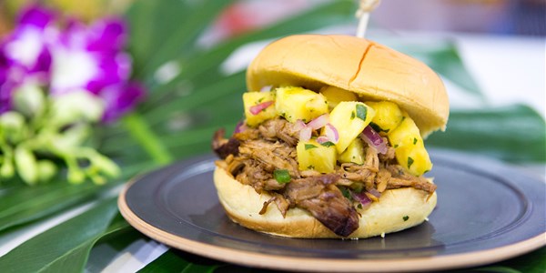 알's BBQ Pulled Pork Sandwich with Pineapple Salsa