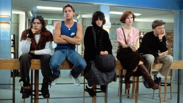 Judd Nelson, Emilio Estevez, Ally Sheedy, Molly Ringwald and Anthony Michael Hall faced detention together in 1985's 