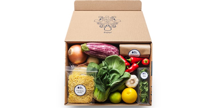 푸른 Apron meal kit delivery box