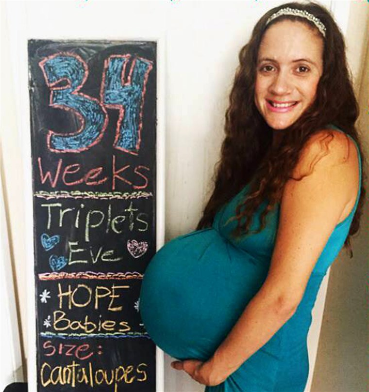 Desiree Fortin pregnant with triplets
