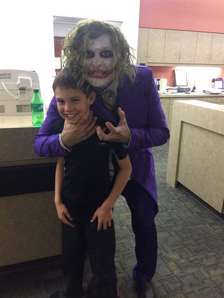 Muda Brenden was delighted that his new baby sister was delivered by The Joker!J