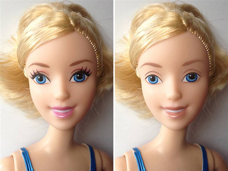SEBUAH Disney doll with makeup removed