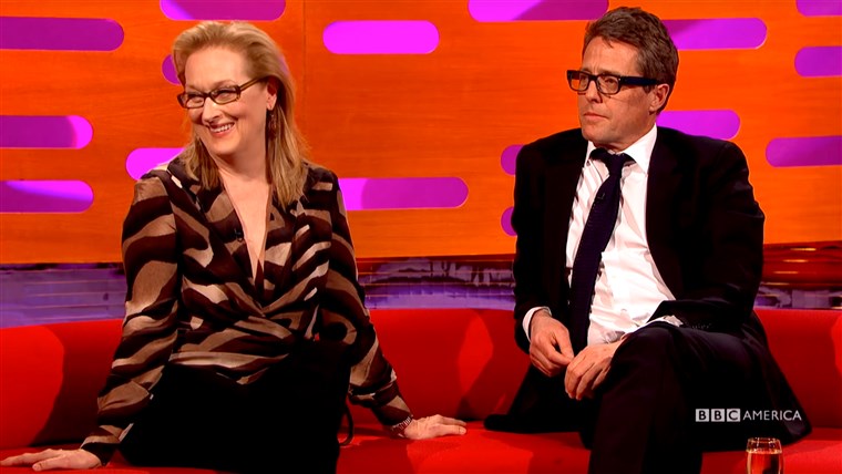 Gambar of Hugh Grant and Meryl Streep on the Graham Norton Show