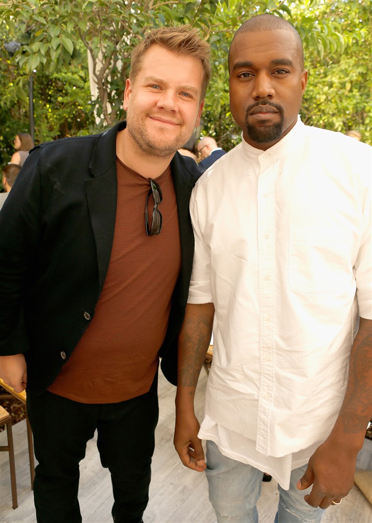 제임스 Corden with Kanye West