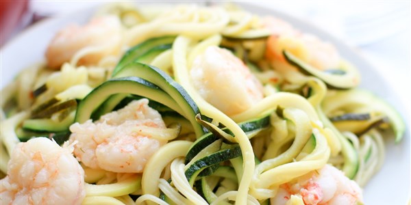 Zucchine Noodles with Shrimp Scampi