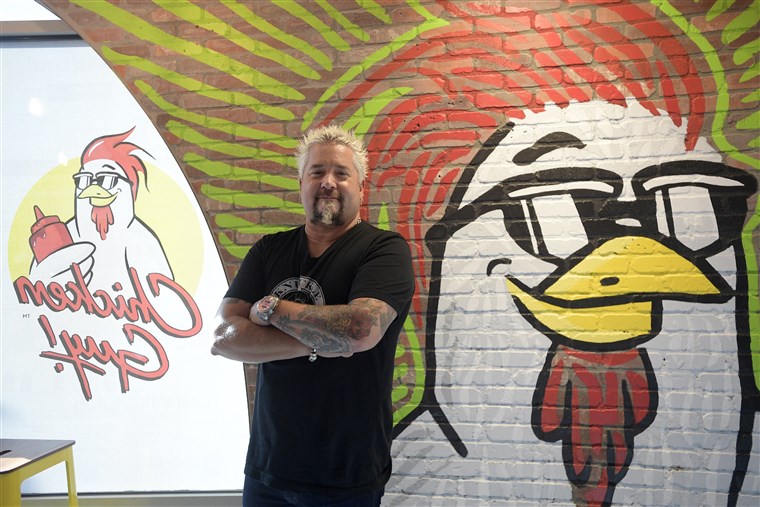 有名人 chef Guy Fieri recently opened his latest restaurant, ChickenGuy!, at Walt Disney World's Disney Springs.