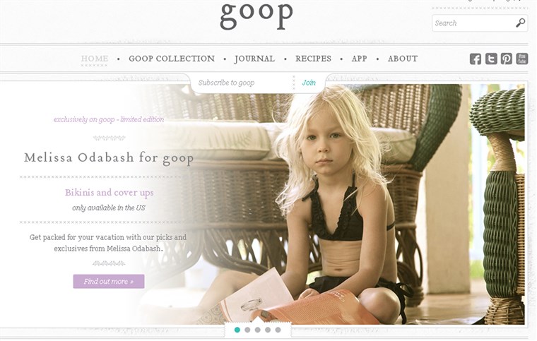 UN child bikini on goop.com.