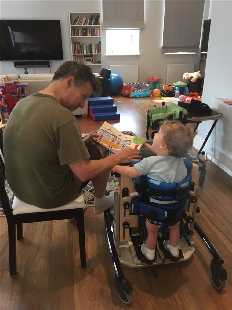 Richard Engel and son Henry, who has Rett syndrome.