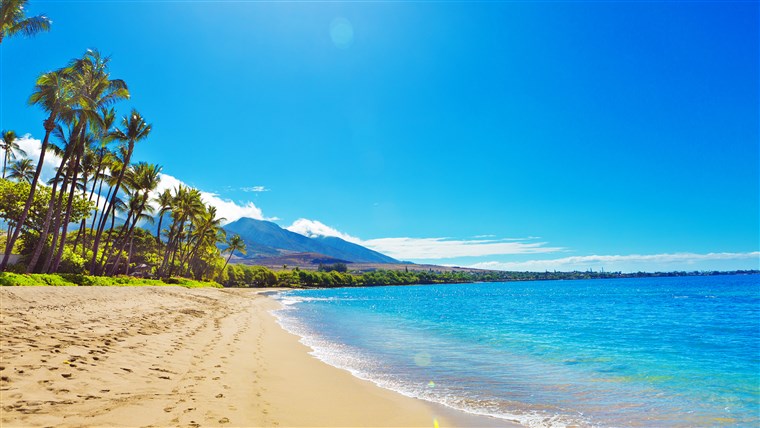 Terbaik US beaches: Kaanapali Beach and resort Hotels on Maui Hawaii