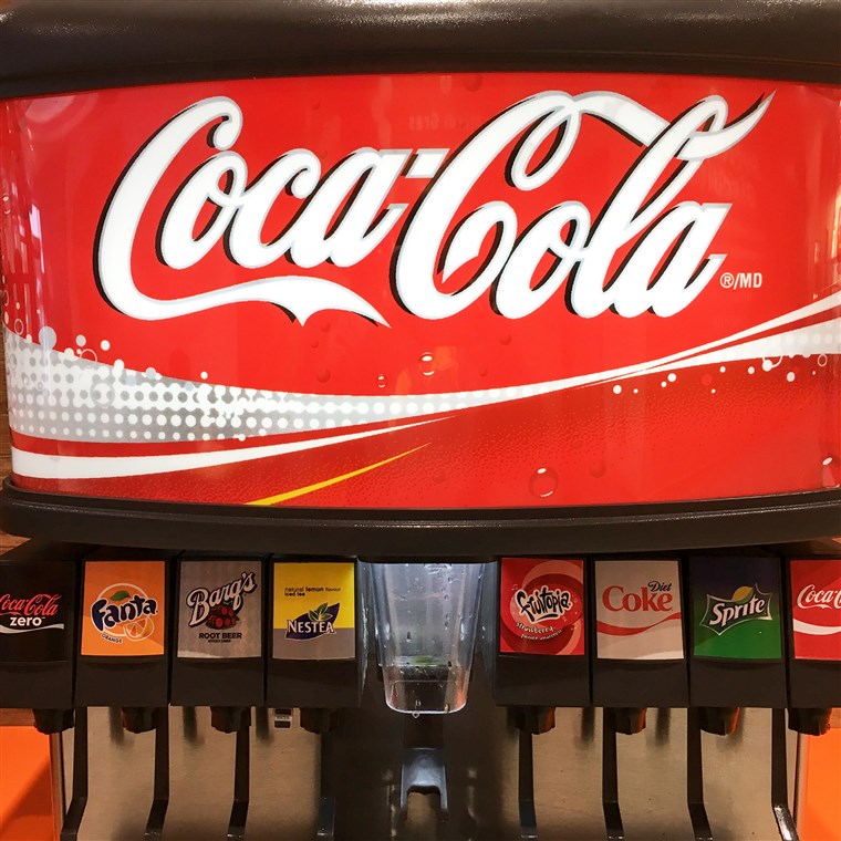 코카 Cola soft drink self serving vending machine