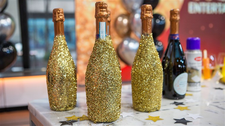オスカー party Gold Champagne Bottles